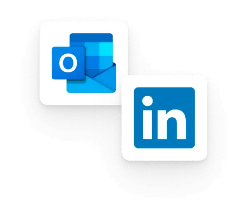 Outlook and Linkedin Logos